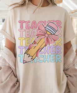 Teacher Teacher Teacher Shirt | Retro Teacher Vibes Tee | Back to School Teacher Shirt | Teacher Appreciation Gift | Groovy Classroom Top