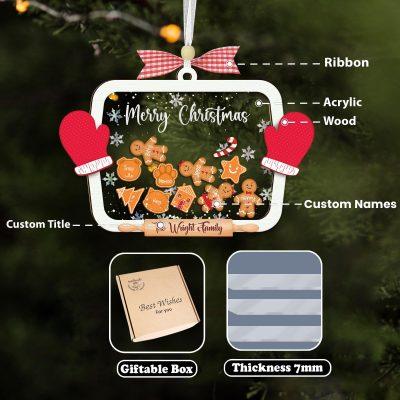 Custom Family Member Shaker Ornament,Gingerbread Family Ornament,Gingerbread With Hat Christmas Ornament,4D Cookie Ornament,Christmas Gift Custom Family Member Shaker Ornament,Gingerbread Family Ornament,Gingerbread With Hat Christmas Ornament,4D Cookie Ornament,Christmas Gift