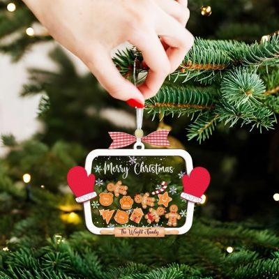 Custom Family Member Shaker Ornament,Gingerbread Family Ornament,Gingerbread With Hat Christmas Ornament,4D Cookie Ornament,Christmas Gift Custom Family Member Shaker Ornament,Gingerbread Family Ornament,Gingerbread With Hat Christmas Ornament,4D Cookie Ornament,Christmas Gift