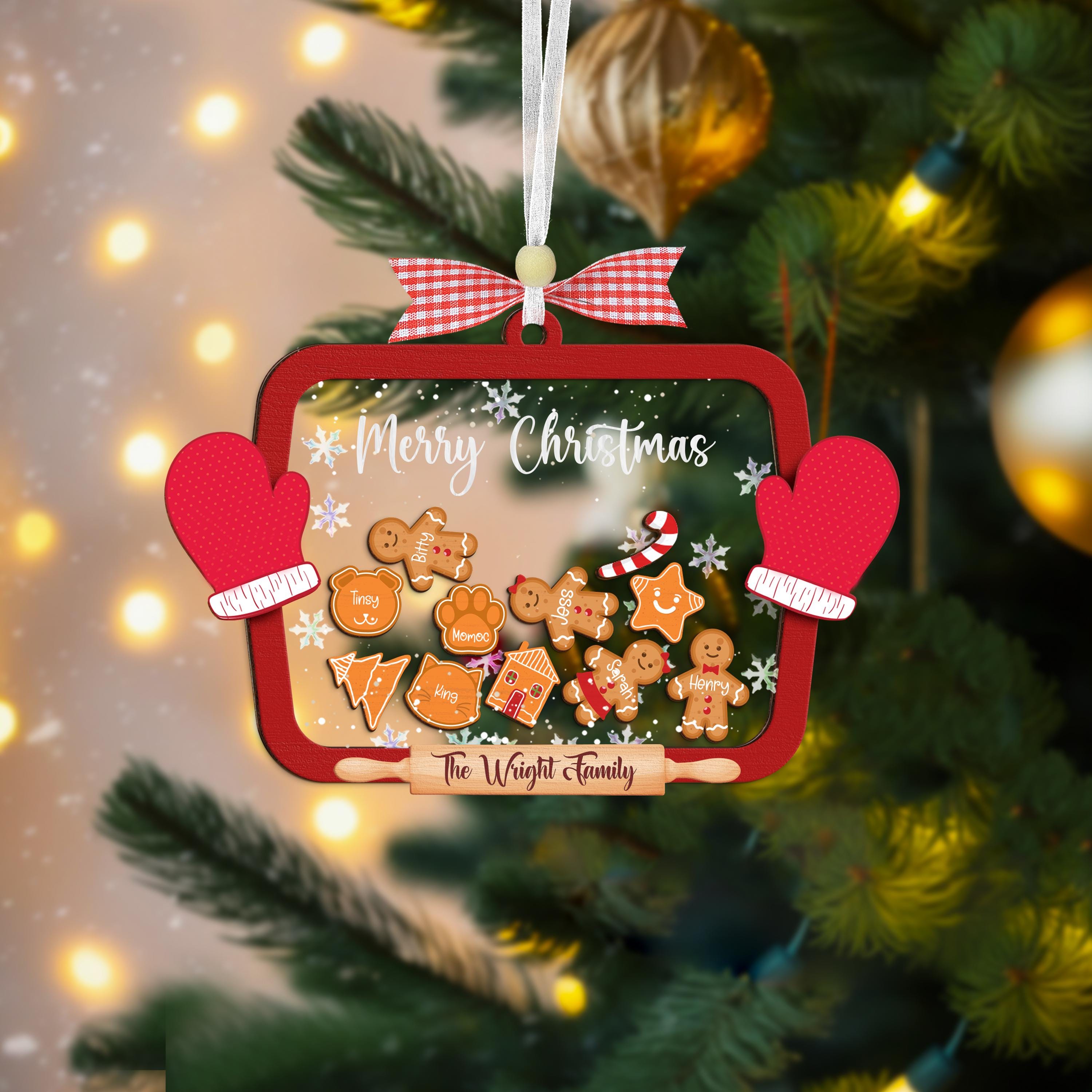 Custom Family Member Shaker Ornament,Gingerbread Family Ornament,Gingerbread With Hat Christmas Ornament,4D Cookie Ornament,Christmas Gift Custom Family Member Shaker Ornament,Gingerbread Family Ornament,Gingerbread With Hat Christmas Ornament,4D Cookie Ornament,Christmas Gift