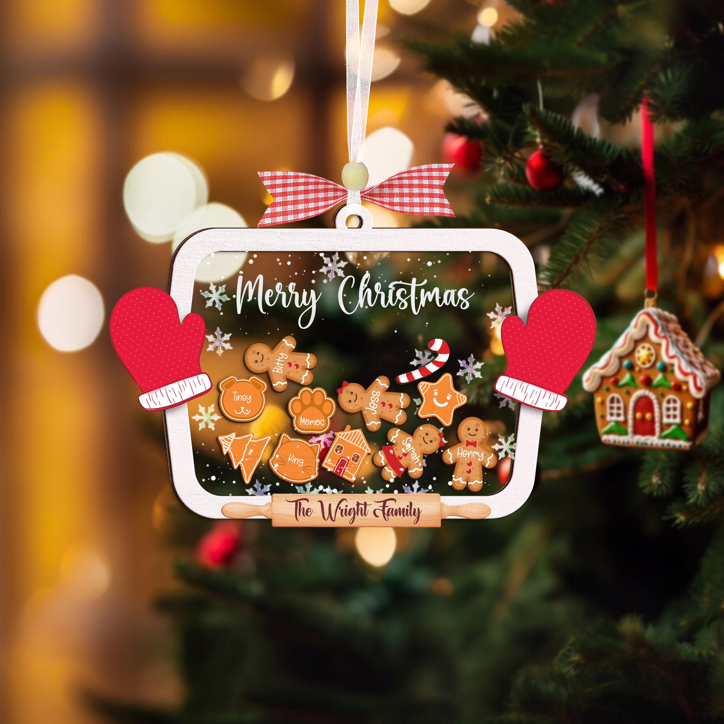 Custom Family Member Shaker Ornament,Gingerbread Family Ornament,Gingerbread With Hat Christmas Ornament,4D Cookie Ornament,Christmas Gift Custom Family Member Shaker Ornament,Gingerbread Family Ornament,Gingerbread With Hat Christmas Ornament,4D Cookie Ornament,Christmas Gift