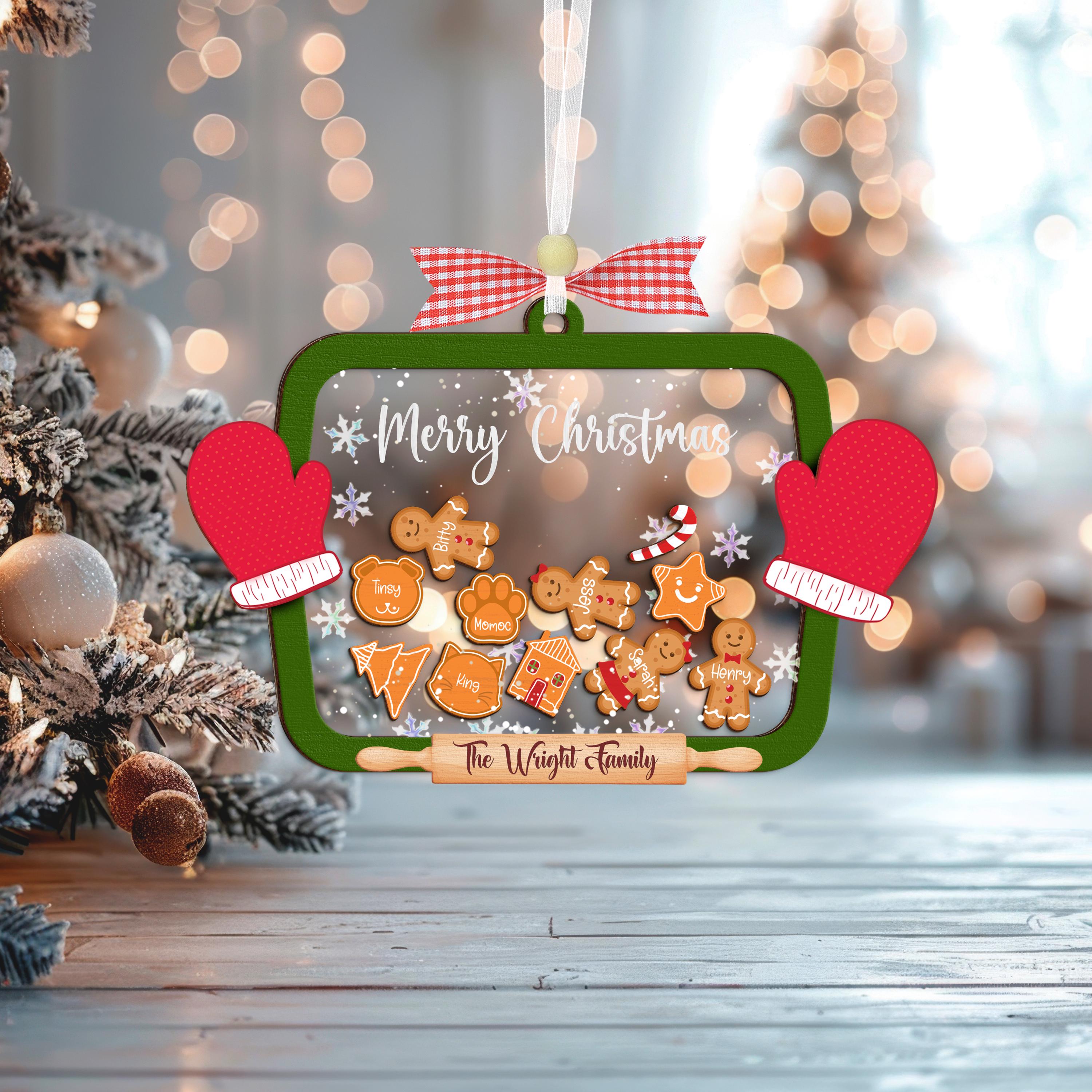 Custom Family Member Shaker Ornament,Gingerbread Family Ornament,Gingerbread With Hat Christmas Ornament,4D Cookie Ornament,Christmas Gift Custom Family Member Shaker Ornament,Gingerbread Family Ornament,Gingerbread With Hat Christmas Ornament,4D Cookie Ornament,Christmas Gift