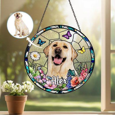 Custom Pet Portrait Stained Glass Suncatcher,Window Hanging,Pet Lover,Thoughtful Sympathy Gift for Dog Cat Lover,Pet Photo,Pet Memorial Custom Pet Portrait Stained Glass Suncatcher,Window Hanging,Pet Lover,Thoughtful Sympathy Gift for Dog Cat Lover,Pet Photo,Pet Memorial