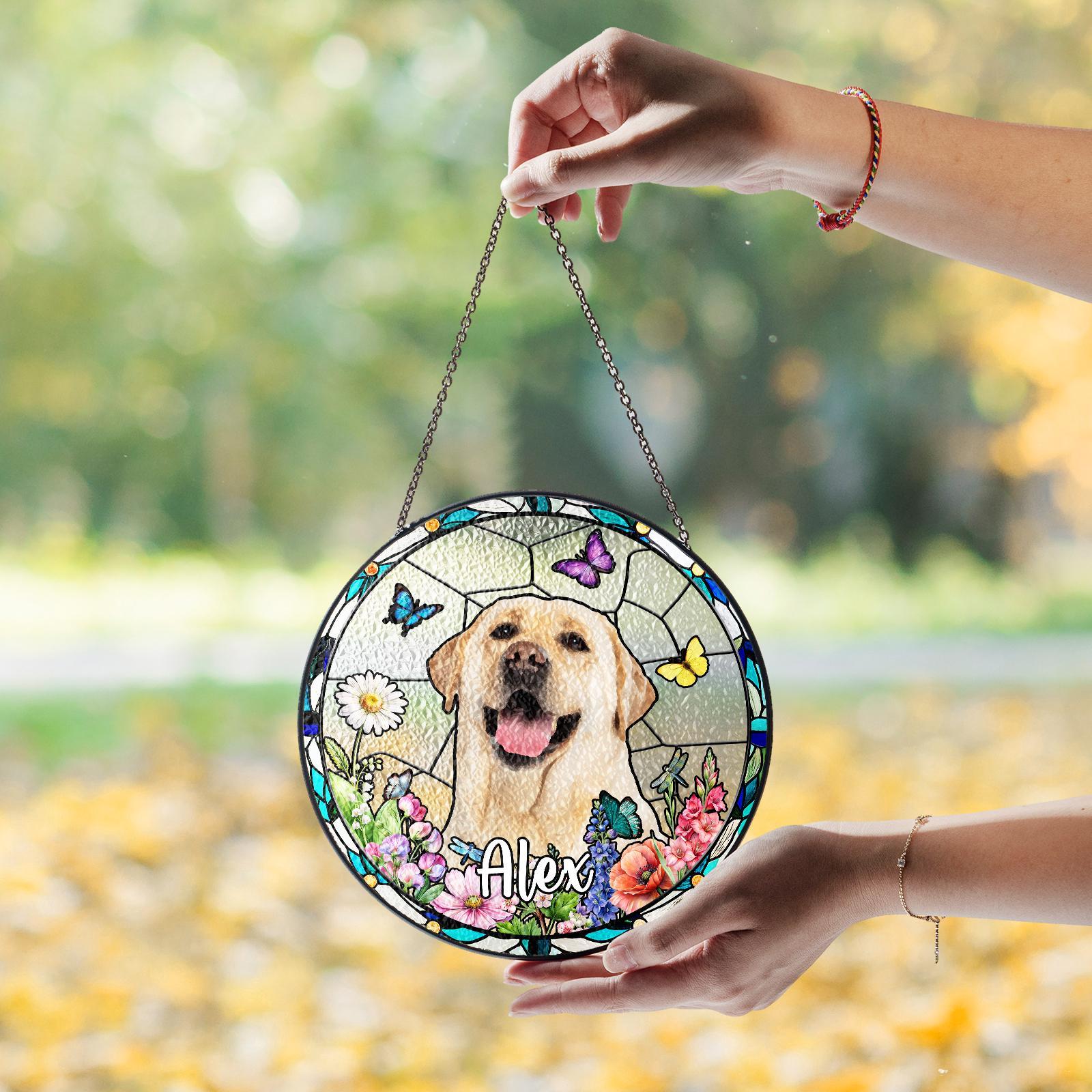 Custom Pet Portrait Stained Glass Suncatcher,Window Hanging,Pet Lover,Thoughtful Sympathy Gift for Dog Cat Lover,Pet Photo,Pet Memorial Custom Pet Portrait Stained Glass Suncatcher,Window Hanging,Pet Lover,Thoughtful Sympathy Gift for Dog Cat Lover,Pet Photo,Pet Memorial