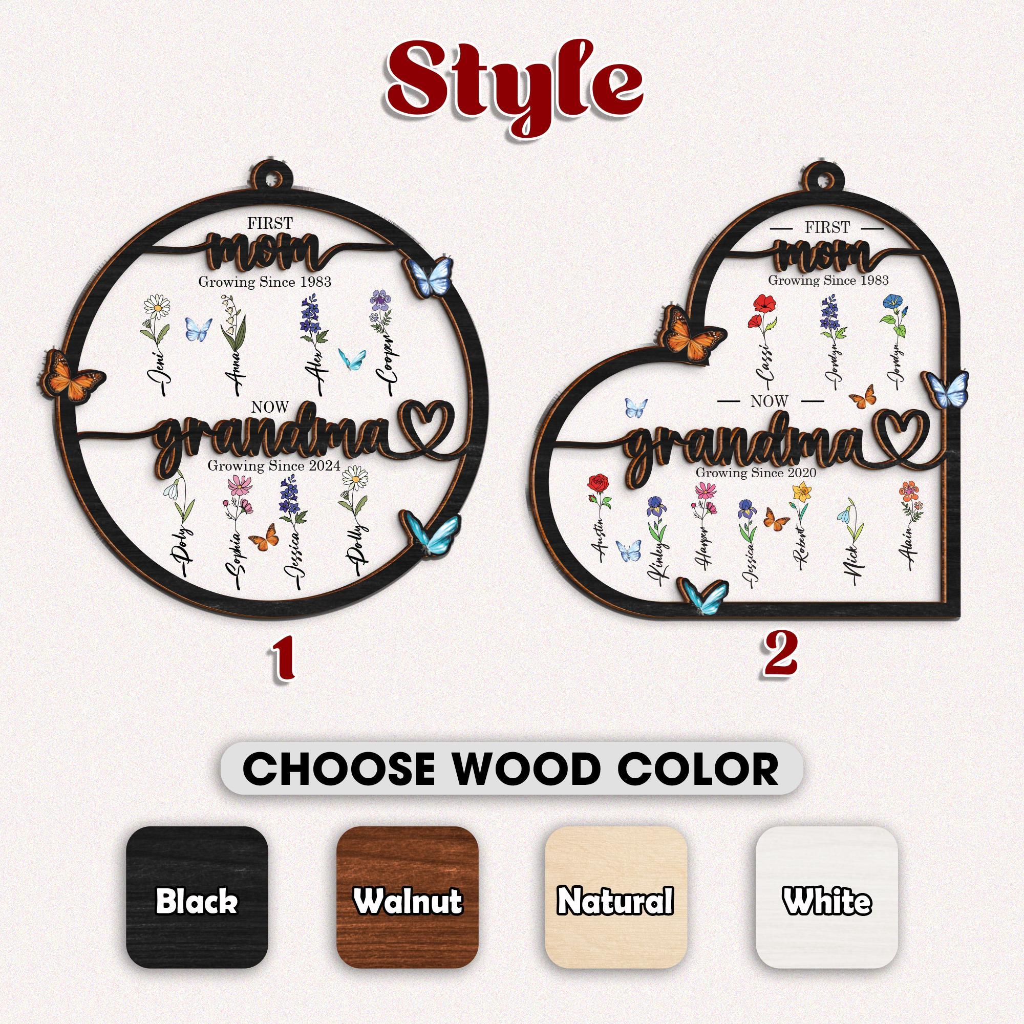 Grandma's Garden Suncatcher First Mom Now Grandma Personalized Birth Flower, Birth months Window Hanging Suncatcher Mothers Day Gift For Mom Grandma's Garden Suncatcher First Mom Now Grandma Personalized Birth Flower, Birth months Window Hanging Suncatcher Mothers Day Gift For Mom