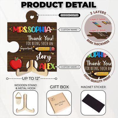 Personalized Thank You Teacher Puzzle Sign,Thank You Gift, Teacher Appreciation Sign,Thank You for Being Such an Important Piece of My Story Personalized Thank You Teacher Puzzle Sign,Thank You Gift, Teacher Appreciation Sign,Thank You for Being Such an Important Piece of My Story
