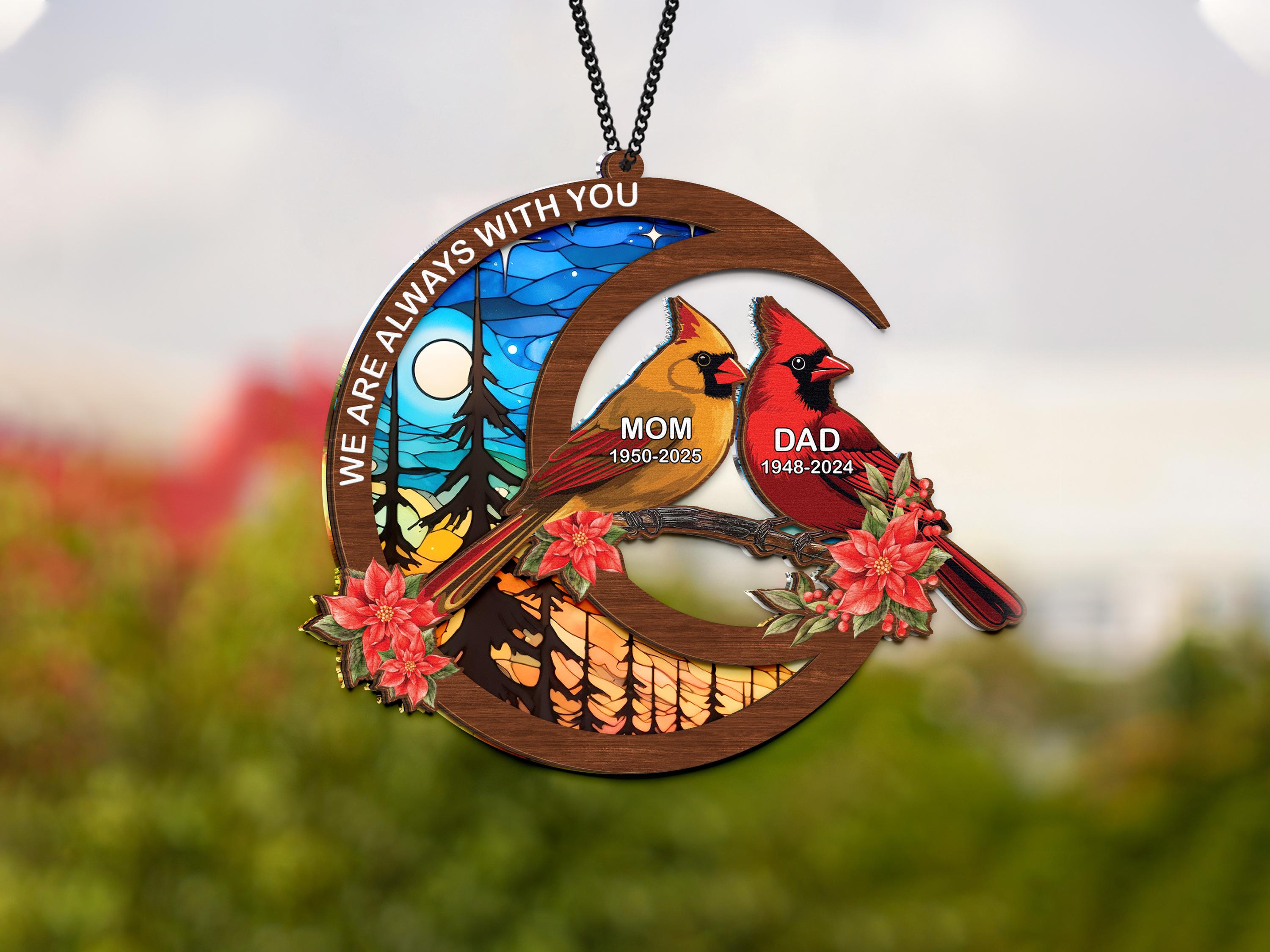 Personalized Mom Dad Memorial Suncatcher, Loss Of Dad Sympathy Gift, Memorial Suncatcher, Mother in Heaven, Memorial Gift, Dad Remembrance Personalized Mom Dad Memorial Suncatcher, Loss Of Dad Sympathy Gift, Memorial Suncatcher, Mother in Heaven, Memorial Gift, Dad Remembrance