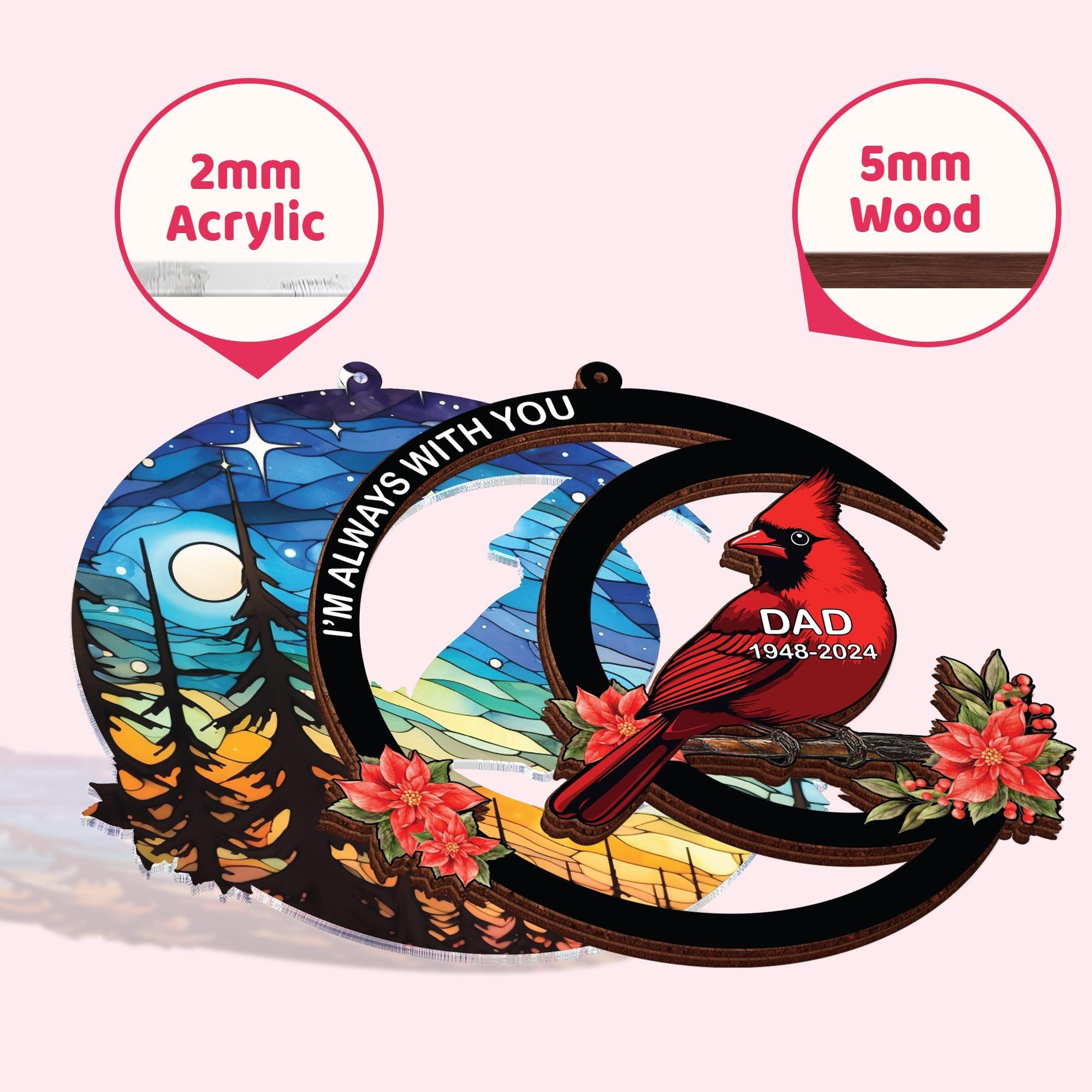 Personalized Mom Dad Memorial Suncatcher, Loss Of Dad Sympathy Gift, Memorial Suncatcher, Mother in Heaven, Memorial Gift, Dad Remembrance Personalized Mom Dad Memorial Suncatcher, Loss Of Dad Sympathy Gift, Memorial Suncatcher, Mother in Heaven, Memorial Gift, Dad Remembrance