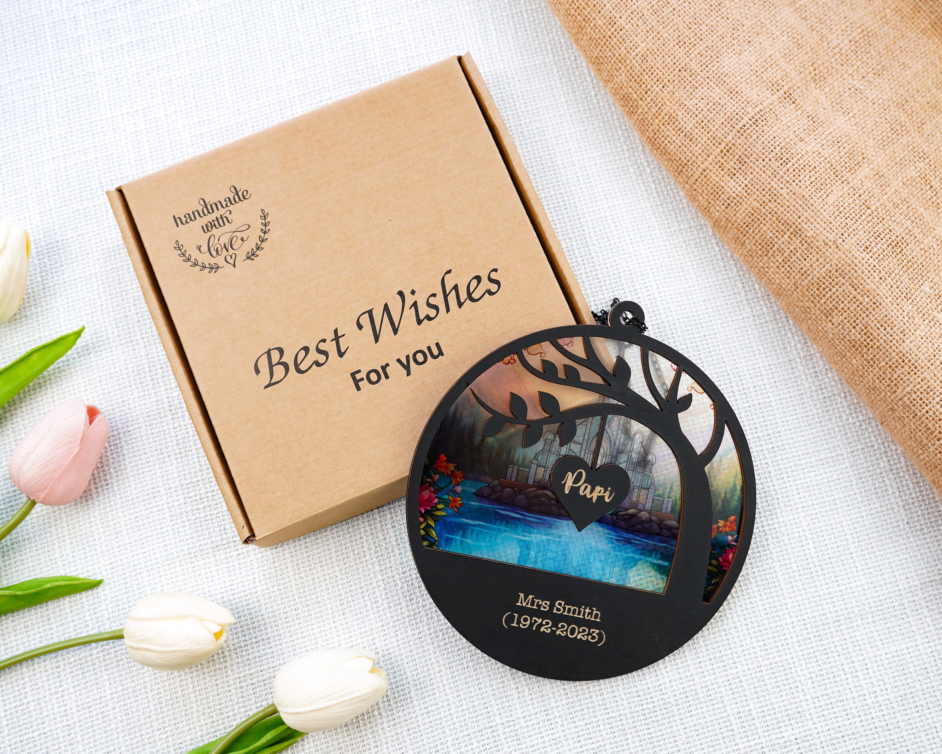 Personalized Mom Dad Memorial Suncatcher, Loss Of Dad Sympathy Gift, Memorial Suncatcher, Mother in Heaven, Memorial Gift, Dad Remembrance Personalized Mom Dad Memorial Suncatcher, Loss Of Dad Sympathy Gift, Memorial Suncatcher, Mother in Heaven, Memorial Gift, Dad Remembrance