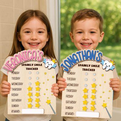 Tooth Brushing Chart for Kids, Day and Night Brushing Habits, Kids Hygiene Chart, Tooth Care, Instant Reward Chart, Sparkly Smile Tracker Tooth Brushing Chart for Kids, Day and Night Brushing Habits, Kids Hygiene Chart, Tooth Care, Instant Reward Chart, Sparkly Smile Tracker