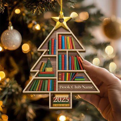 Personalized Book Club Christmas Wood Ornament, Book Club Christmas Ornament, Christmas Books Ornaments, Gift for Librarian or Reader 2 Personalized Book Club Christmas Wood Ornament, Book Club Christmas Ornament, Christmas Books Ornaments, Gift for Librarian or Reader 2