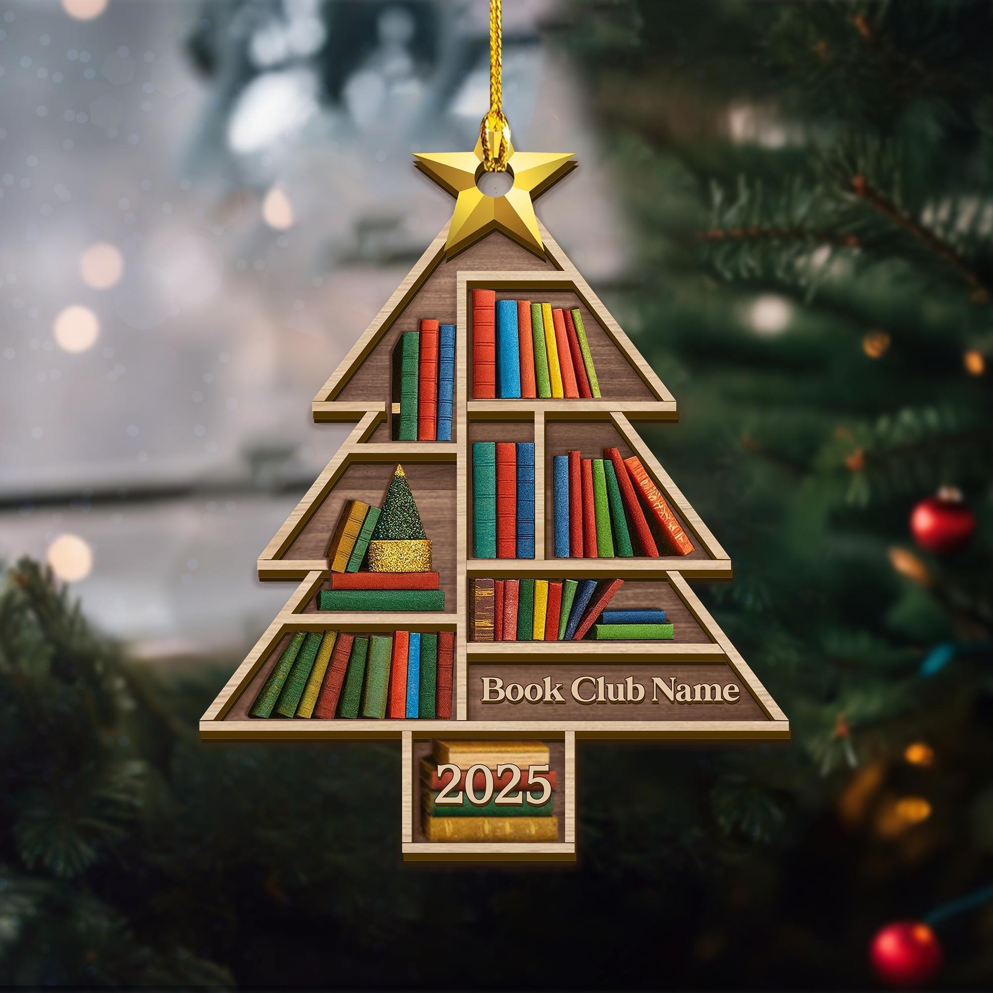 Personalized Book Club Christmas Wood Ornament, Book Club Christmas Ornament, Christmas Books Ornaments, Gift for Librarian or Reader 2 Personalized Book Club Christmas Wood Ornament, Book Club Christmas Ornament, Christmas Books Ornaments, Gift for Librarian or Reader 2