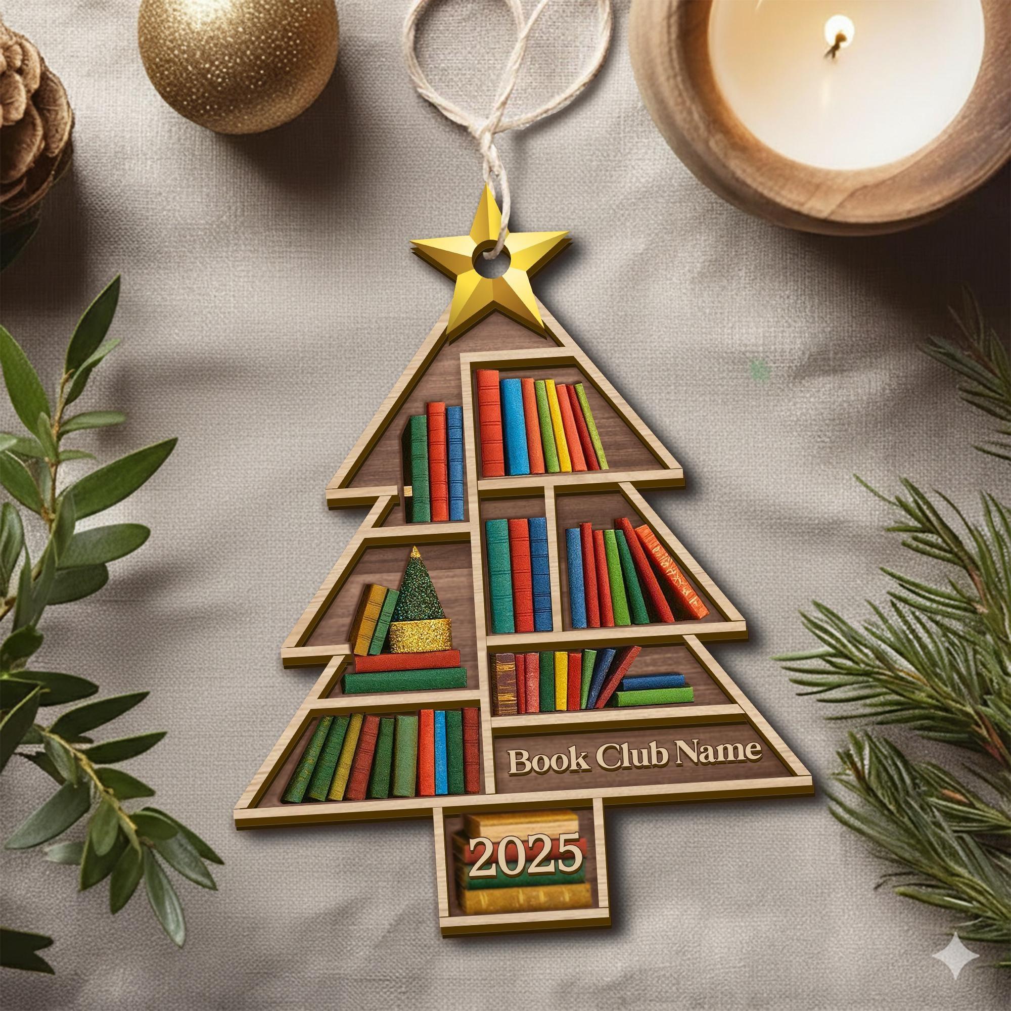 Personalized Book Club Christmas Wood Ornament, Book Club Christmas Ornament, Christmas Books Ornaments, Gift for Librarian or Reader 2 Personalized Book Club Christmas Wood Ornament, Book Club Christmas Ornament, Christmas Books Ornaments, Gift for Librarian or Reader 2