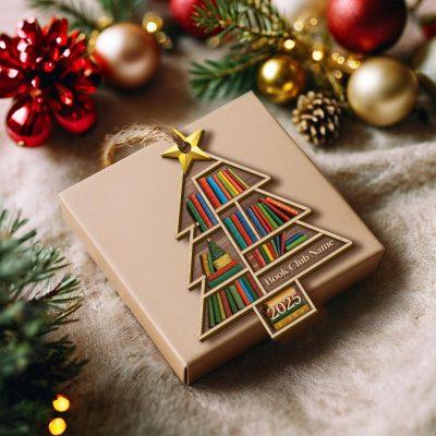 Personalized Book Club Christmas Wood Ornament, Book Club Christmas Ornament, Christmas Books Ornaments, Gift for Librarian or Reader 2 Personalized Book Club Christmas Wood Ornament, Book Club Christmas Ornament, Christmas Books Ornaments, Gift for Librarian or Reader 2