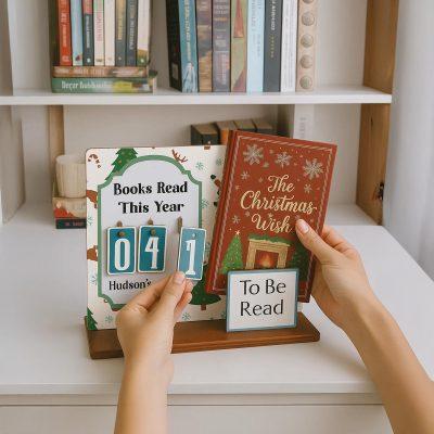 Personalized Book Holder, Books Read This Year Counter, TBR, Gift for Readers, Book Lover Gift, Bookshelf Decor, Gift For Book Club Member Personalized Book Holder, Books Read This Year Counter, TBR, Gift for Readers, Book Lover Gift, Bookshelf Decor, Gift For Book Club Member