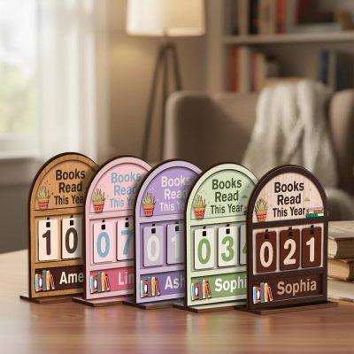 Personalized Book Holder, Books Read This Year Counter, TBR, Gift for Readers, Book Lover Gift, Bookshelf Decor, Gift For Book Club Member Personalized Book Holder, Books Read This Year Counter, TBR, Gift for Readers, Book Lover Gift, Bookshelf Decor, Gift For Book Club Member