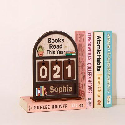 Personalized Book Holder, Books Read This Year Counter, TBR, Gift for Readers, Book Lover Gift, Bookshelf Decor, Gift For Book Club Member Personalized Book Holder, Books Read This Year Counter, TBR, Gift for Readers, Book Lover Gift, Bookshelf Decor, Gift For Book Club Member