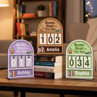 Personalized Book Holder, Books Read This Year Counter, TBR, Gift for Readers, Book Lover Gift, Bookshelf Decor, Gift For Book Club Member Personalized Book Holder, Books Read This Year Counter, TBR, Gift for Readers, Book Lover Gift, Bookshelf Decor, Gift For Book Club Member