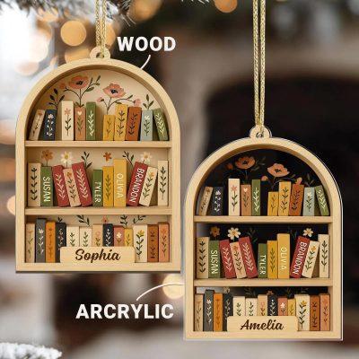 Personalized Book Club Christmas 3D Wood Ornament, Book Club Christmas Ornament, Christmas Books Ornaments, Gift for Librarian or Reader D36 Personalized Book Club Christmas 3D Wood Ornament, Book Club Christmas Ornament, Christmas Books Ornaments, Gift for Librarian or Reader D36