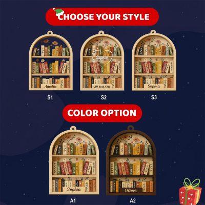 Personalized Book Club Christmas 3D Wood Ornament, Book Club Christmas Ornament, Christmas Books Ornaments, Gift for Librarian or Reader D36 Personalized Book Club Christmas 3D Wood Ornament, Book Club Christmas Ornament, Christmas Books Ornaments, Gift for Librarian or Reader D36