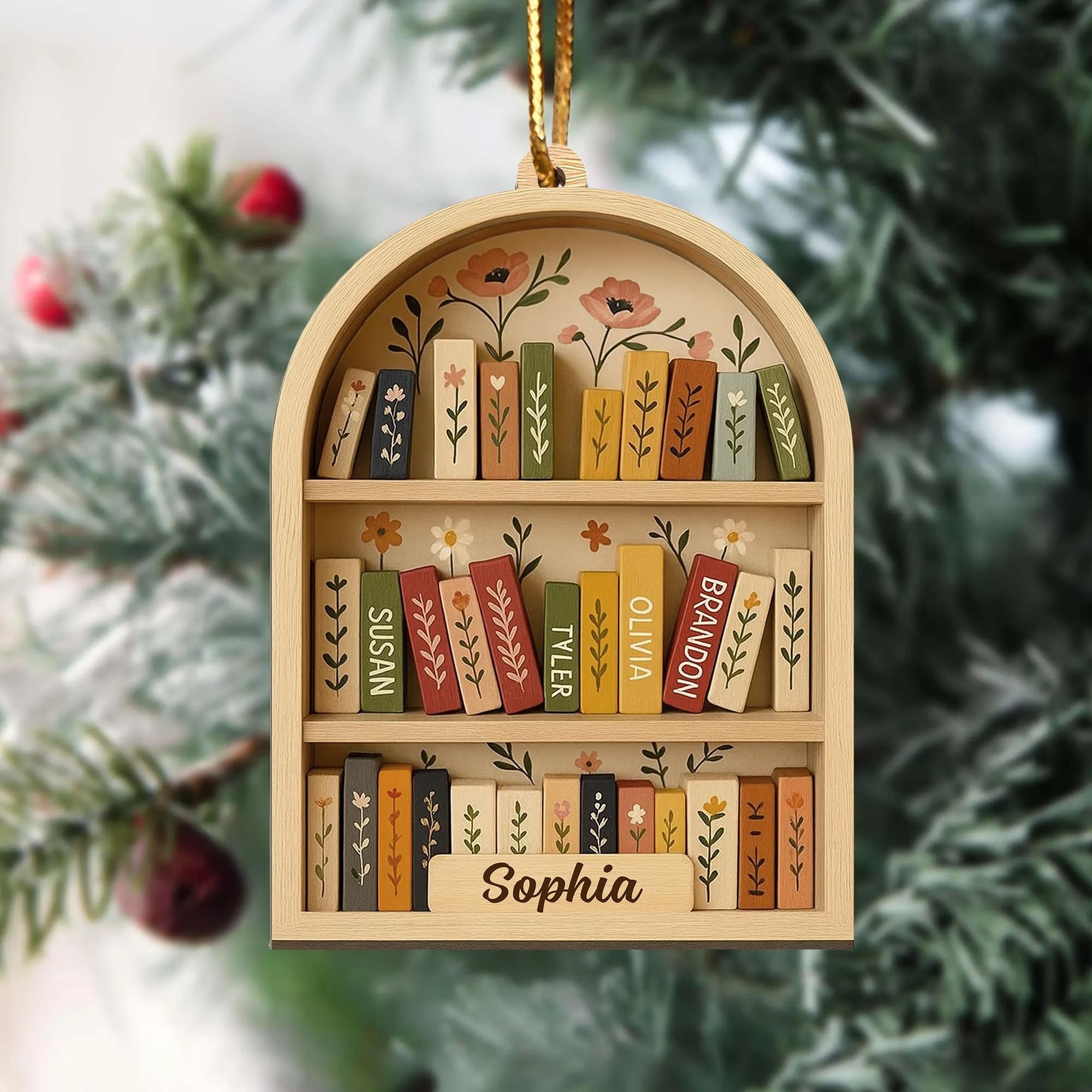 Personalized Book Club Christmas 3D Wood Ornament, Book Club Christmas Ornament, Christmas Books Ornaments, Gift for Librarian or Reader D36 Personalized Book Club Christmas 3D Wood Ornament, Book Club Christmas Ornament, Christmas Books Ornaments, Gift for Librarian or Reader D36