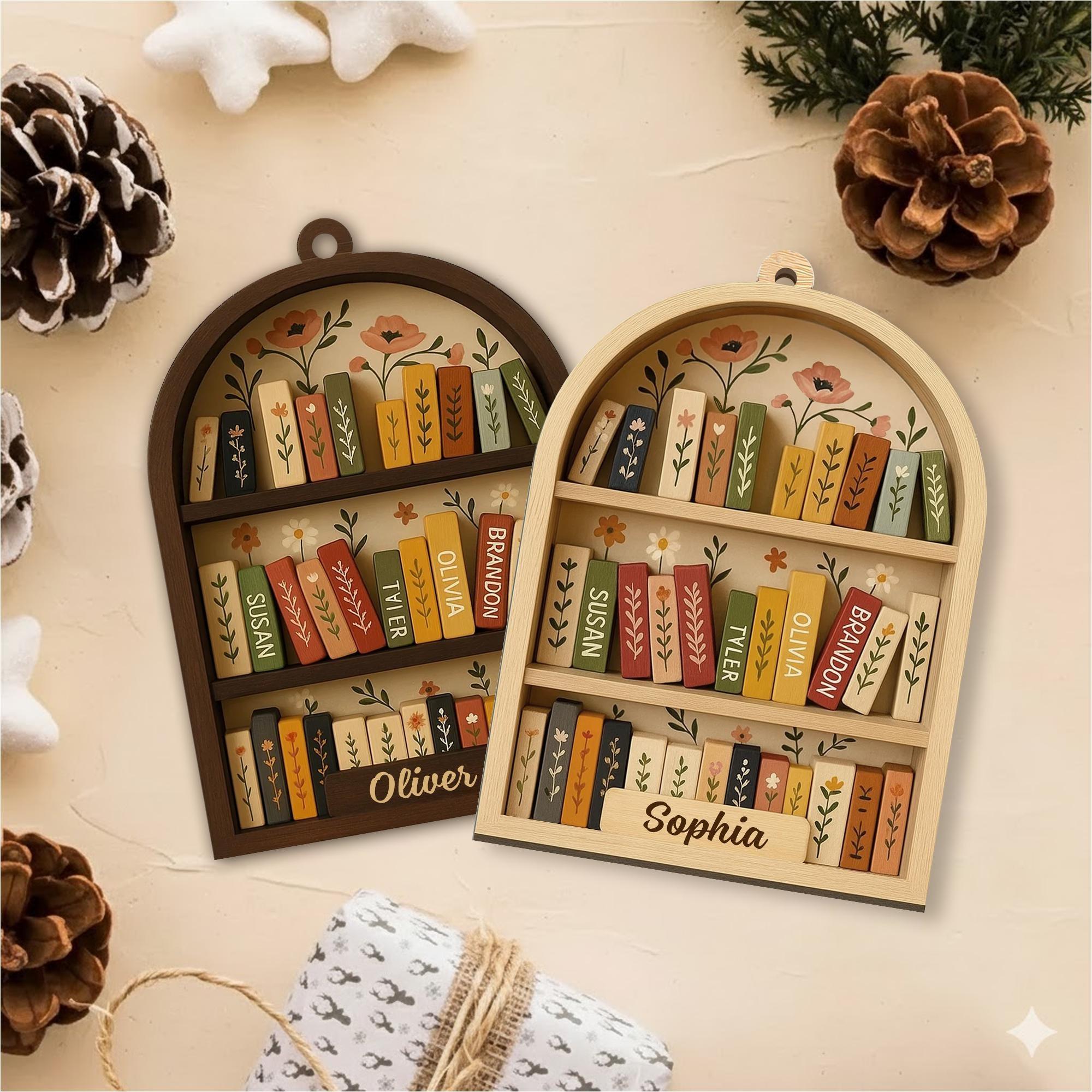Personalized Book Club Christmas 3D Wood Ornament, Book Club Christmas Ornament, Christmas Books Ornaments, Gift for Librarian or Reader D36 Personalized Book Club Christmas 3D Wood Ornament, Book Club Christmas Ornament, Christmas Books Ornaments, Gift for Librarian or Reader D36