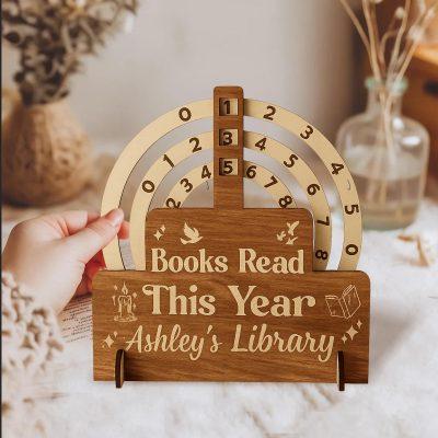 Personalized Books Read Tracker - Books Read This Year, Book Lovers Decor Gift, Birthday Gift for Book Lover, Bookshelf Counter Personalized Books Read Tracker - Books Read This Year, Book Lovers Decor Gift, Birthday Gift for Book Lover, Bookshelf Counter