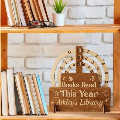 Personalized Books Read Tracker - Books Read This Year, Book Lovers Decor Gift, Birthday Gift for Book Lover, Bookshelf Counter Personalized Books Read Tracker - Books Read This Year, Book Lovers Decor Gift, Birthday Gift for Book Lover, Bookshelf Counter