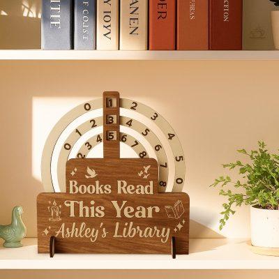 Personalized Books Read Tracker - Books Read This Year, Book Lovers Decor Gift, Birthday Gift for Book Lover, Bookshelf Counter Personalized Books Read Tracker - Books Read This Year, Book Lovers Decor Gift, Birthday Gift for Book Lover, Bookshelf Counter