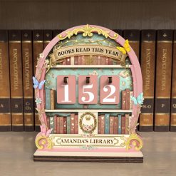 Personalized Vintage Book Read Tracker, Book Lover Gift, Reading Tracker, Library Decor, Books Read This Year Counter, Reading Lover Gift