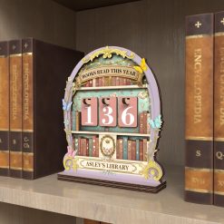 Personalized Vintage Book Read Tracker, Book Lover Gift, Reading Tracker, Library Decor, Books Read This Year Counter, Reading Lover Gift