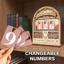 Vintage Book Read Tracker, Personalized Book Lover Gift, Reading Tracker,Library Decor, Books Read This Year Counter, Reading Lover Gift