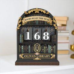 Vintage Book Read Tracker, Personalized Book Lover Gift, Reading Tracker,Library Decor, Books Read This Year Counter, Reading Lover Gift