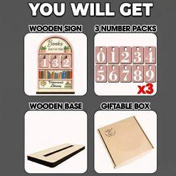 Personalized Vintage Book Read Tracker, Book Lover Gift, Reading Tracker, Library Decor, Books Read This Year Counter, Reading Lover Gift