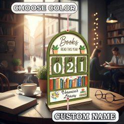 Personalized Vintage Book Read Tracker, Book Lover Gift, Reading Tracker, Library Decor, Books Read This Year Counter, Reading Lover Gift
