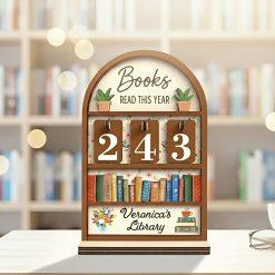 Personalized Vintage Book Read Tracker, Book Lover Gift, Reading Tracker, Library Decor, Books Read This Year Counter, Reading Lover Gift