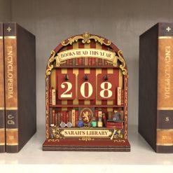 Custom Wizard Academy Book Tracker,Magical Library Book Counter,Reader Gift,Spellbook Shelf Decor, Bookish Gift, Fantasy Book Lover Ornament