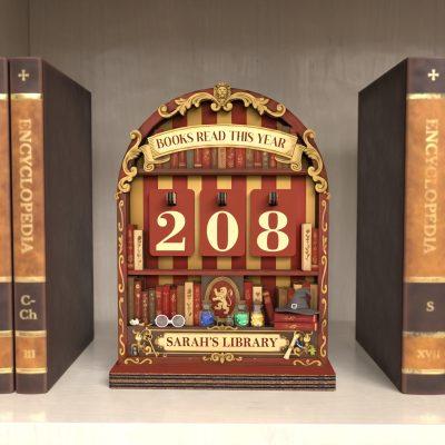 Custom Wizard Academy Book Tracker,Magical Library Book Counter,Reader Gift,Spellbook Shelf Decor, Bookish Gift, Fantasy Book Lover Ornament Custom Wizard Academy Book Tracker,Magical Library Book Counter,Reader Gift,Spellbook Shelf Decor, Bookish Gift, Fantasy Book Lover Ornament