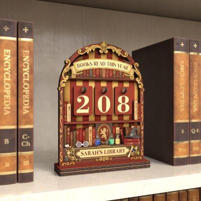 Custom Wizard Academy Book Tracker,Magical Library Book Counter,Reader Gift,Spellbook Shelf Decor, Bookish Gift, Fantasy Book Lover Ornament Custom Wizard Academy Book Tracker,Magical Library Book Counter,Reader Gift,Spellbook Shelf Decor, Bookish Gift, Fantasy Book Lover Ornament