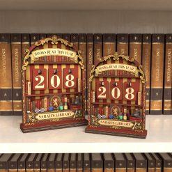 Custom Wizard Academy Book Tracker,Magical Library Book Counter,Reader Gift,Spellbook Shelf Decor, Bookish Gift, Fantasy Book Lover Ornament