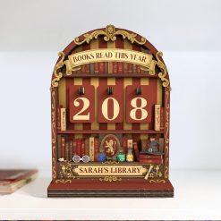 Custom Wizard Academy Book Tracker,Magical Library Book Counter,Reader Gift,Spellbook Shelf Decor, Bookish Gift, Fantasy Book Lover Ornament