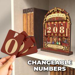 Custom Wizard Academy Book Tracker,Magical Library Book Counter,Reader Gift,Spellbook Shelf Decor, Bookish Gift, Fantasy Book Lover Ornament