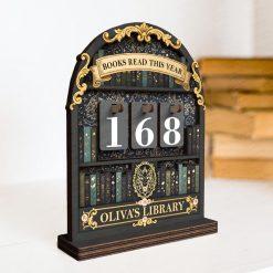 Personalized Vintage Book Lovers Decor, Library decor, Book counter sign, Reading Trackers, Books read year Counter,Reading Tracker