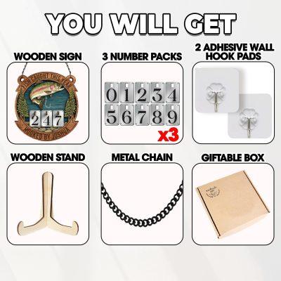 Personalized Vintage Fish Caught This Year Sign, Custom Name Fisher Tracker, Fishing Counter, Wooden Fishing Tally Counter Sign, Fisher Gift Personalized Vintage Fish Caught This Year Sign, Custom Name Fisher Tracker, Fishing Counter, Wooden Fishing Tally Counter Sign, Fisher Gift