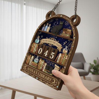 Books Read This Year Tracker, Witchy Cat Book Counter Sign, Personalized Library Decor, Magical Reading Tracker, Gift for Book Lovers Books Read This Year Tracker, Witchy Cat Book Counter Sign, Personalized Library Decor, Magical Reading Tracker, Gift for Book Lovers