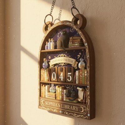 Books Read This Year Tracker, Witchy Cat Book Counter Sign, Personalized Library Decor, Magical Reading Tracker, Gift for Book Lovers Books Read This Year Tracker, Witchy Cat Book Counter Sign, Personalized Library Decor, Magical Reading Tracker, Gift for Book Lovers