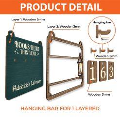 Books Read This Year Tracker, Personalized Reading Log Sign, Galaxy Library Book Counter, Cat Book Lover Gift, Custom Reader Wall Decor