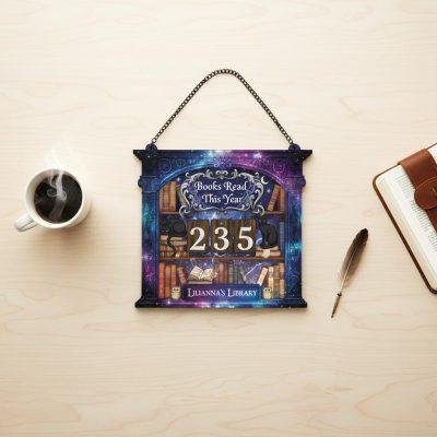 Books Read This Year Tracker, Personalized Reading Log Sign, Galaxy Library Book Counter, Cat Book Lover Gift, Custom Reader Wall Decor Books Read This Year Tracker, Personalized Reading Log Sign, Galaxy Library Book Counter, Cat Book Lover Gift, Custom Reader Wall Decor